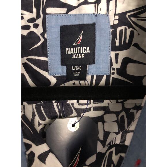 Nautica Jeans Button-up Top Women's Large Cotton  NEW - Picture 2 of 6